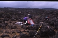 Typical camp on climb, Kilimanjaro 2000 thumbnail