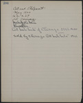 George Bellows Record Book B: Page 206 thumbnail