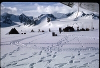 Main camp on icefield divide, Icefield Ranges 1964 thumbnail