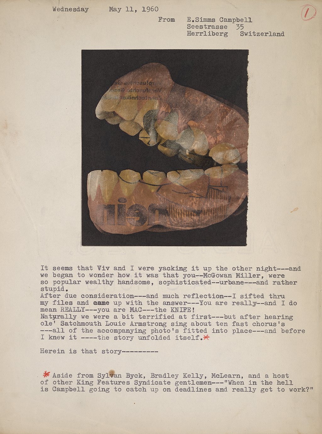 Campbell's scrapbook pages and correspondence