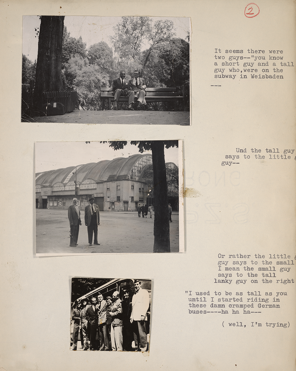 Campbell's scrapbook pages and correspondence