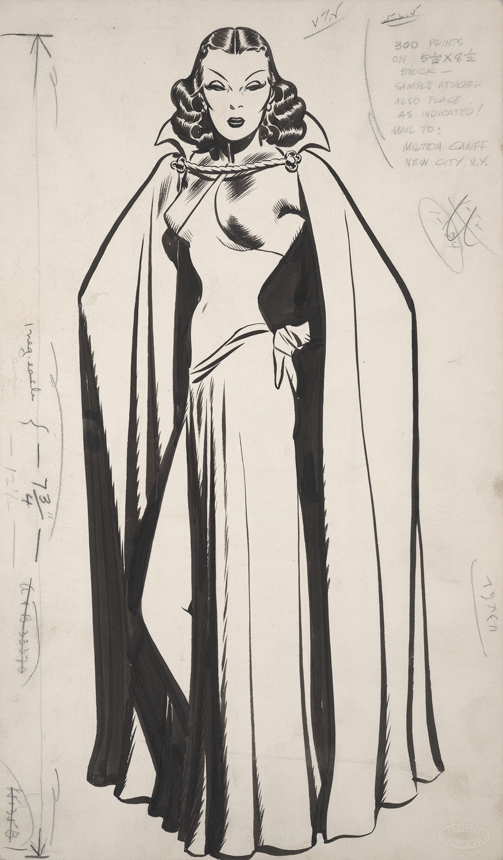 Caniff's cartoon of Dragon Lady With Cape