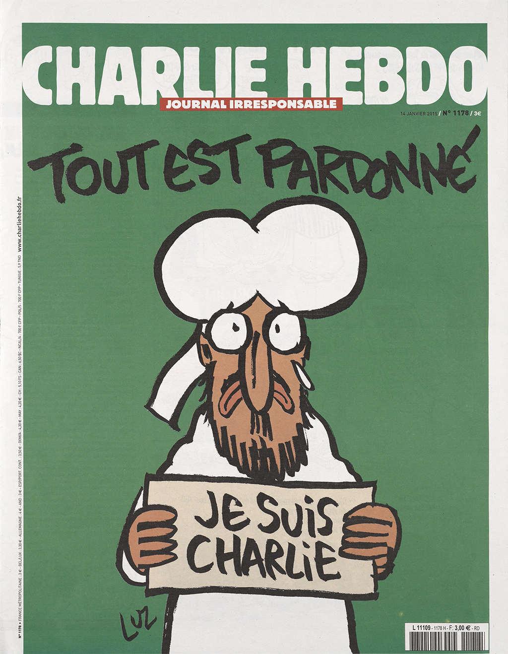 Cover of Charlie Hebdo Issue No. 1178