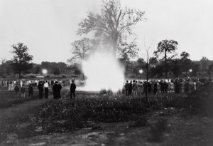Freshman week cap burning, 1926