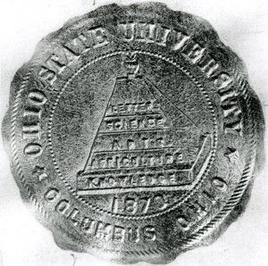 The University's original seal, designed by Sullivant, 1871