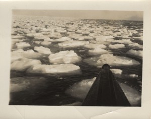 Image of Arctic waters, taken from the deck of the Nautilus.