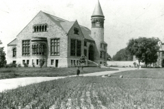 n.d., Oval, seeded with crops in front of Orton Hall