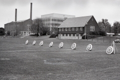 1975, Women's Field House, with archery  targets