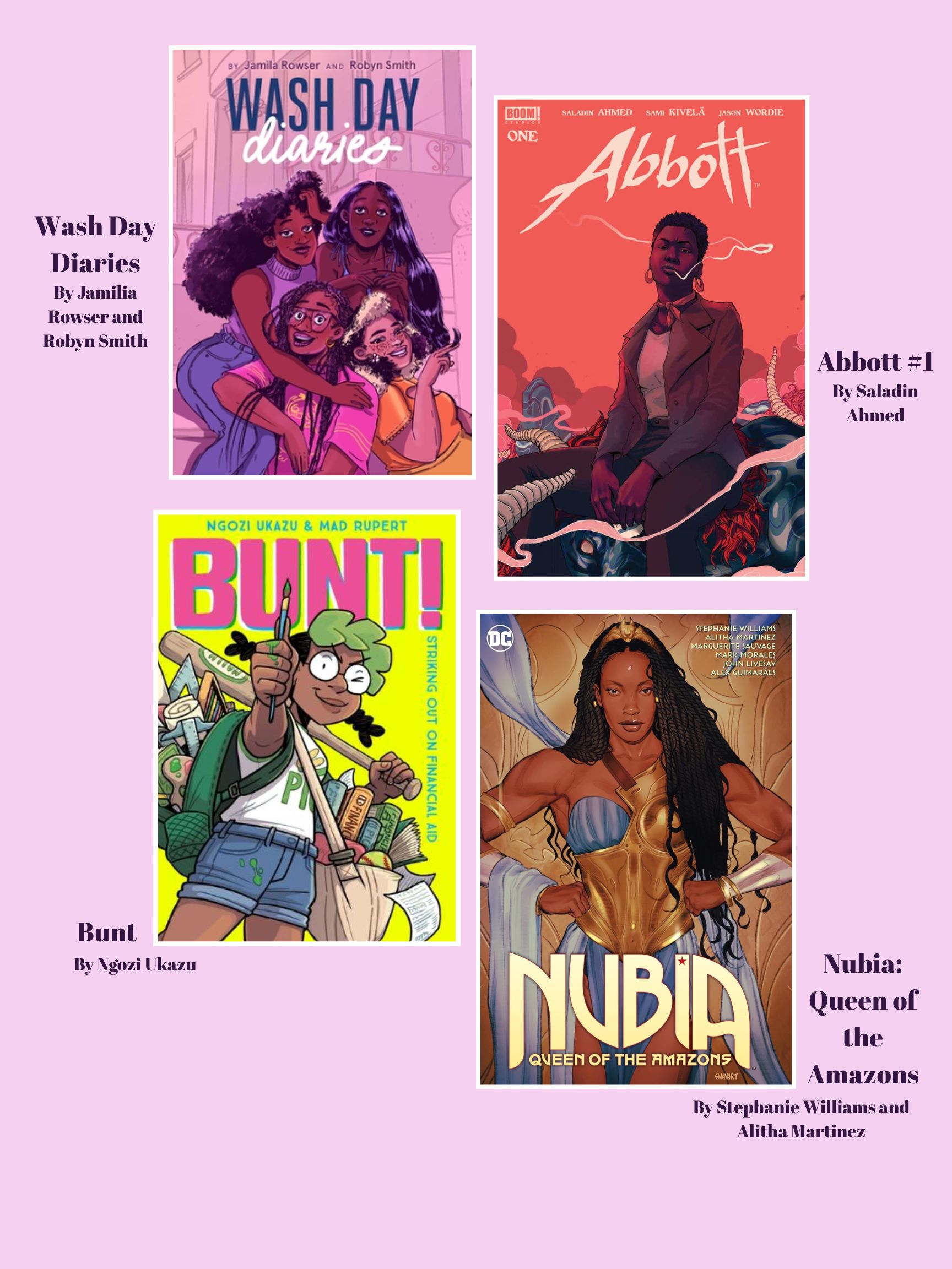 Book covers listed in caption