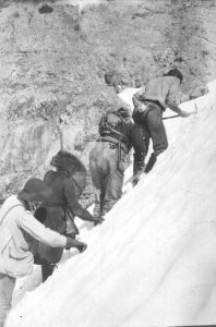 Members of the expedition party, including Mrs. Cook.