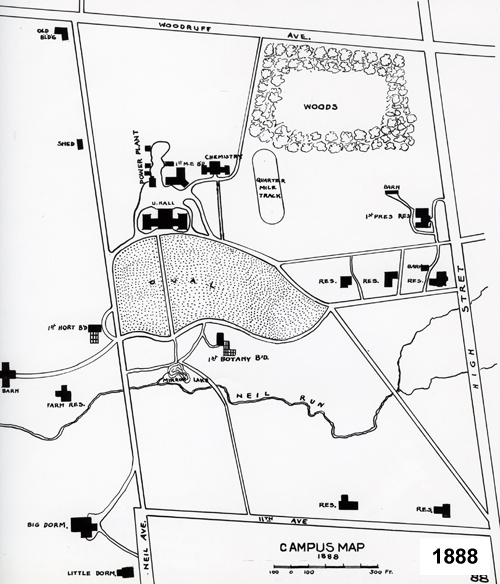 1961 campus map, 1961 campus map, Herrick, John H. OSU Hist…